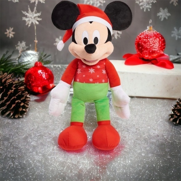 NWT-DISNEY-PLUSH HOLIDAY MICKEY MOUSE - Picture 1 of 5